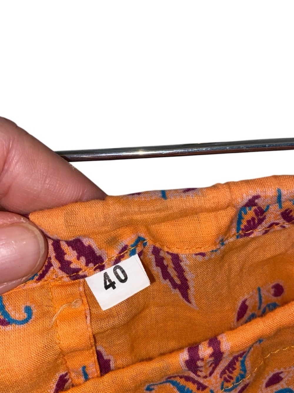 Patiala Pants Orange Purple Printed Draped harem yogi yoga boho bohemian cotton - Picture 7 of 11